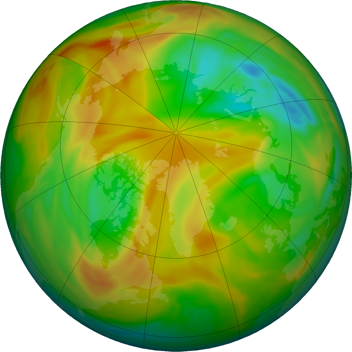 Arctic ozone map for 21 April 2020